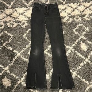 Women's Black Flared Jeans